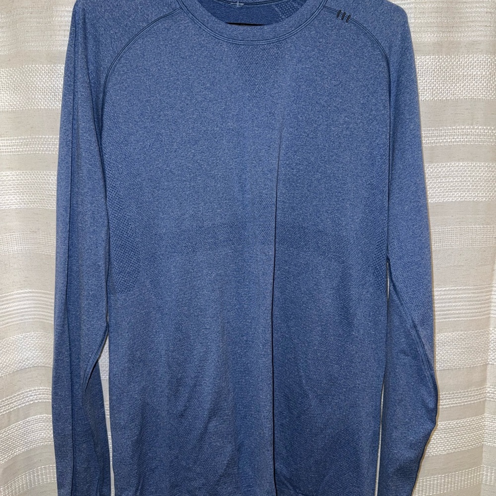 Lululemon Men's Blue Long Sleeve Shirt